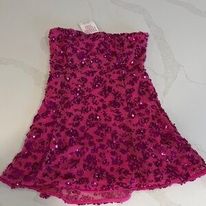 Vibrant Pink Strapless Dress